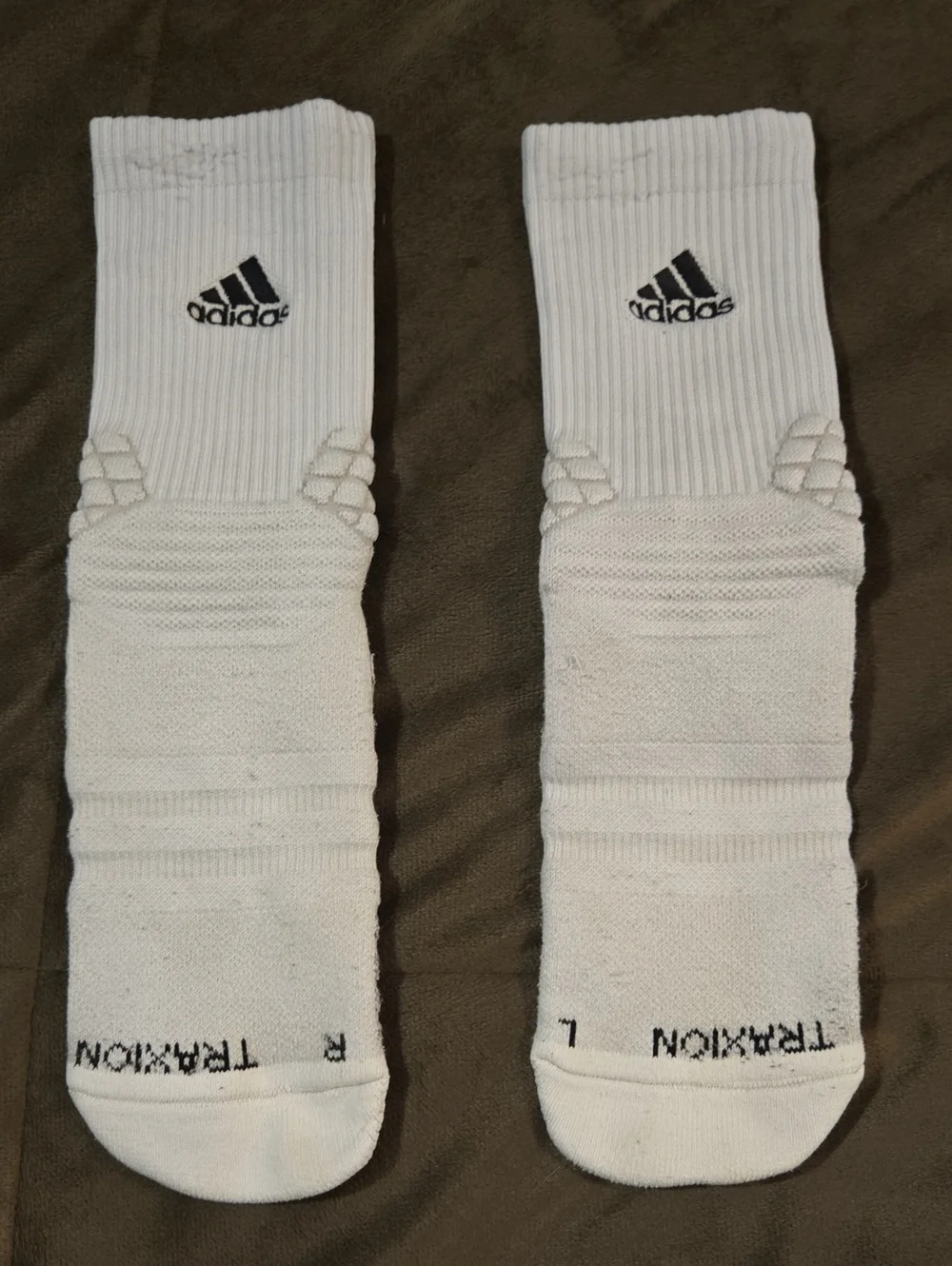 Adidas Traxion Athletic Crew Socks Adult Size Medium